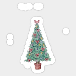 original design of decorated tree for christmas Sticker